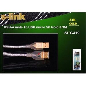 S-LINK SLX-419 0.3m USB AM/MICRO5P Kablosu - NETWORK KABLOLARI
