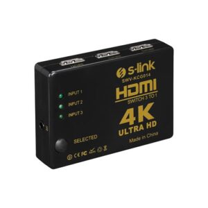 S-Link HDMI 3TO1 SWITCH 4K*2K, IR +Adaptör - Çoğaltıcı