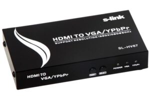 S-link SL-HV67 HDMI to VGA+YPBPR Çevirici - ÇOĞALTICI-S-Link KKTC