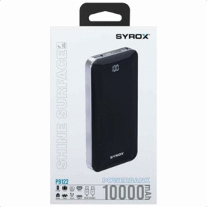 Syrox Pb122 10.000 Mah Led + Slim Glas Metal Case Powerbank