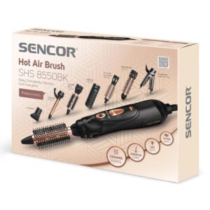 Saç Maşası ve Düzleştirici (fırça) SENCOR SHS 8550BK siyah / altın