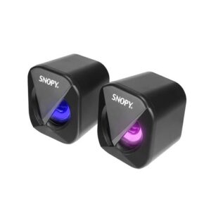Snopy SN-83U 2.0 Mini Led Işıklı 2Wx2CH Siyah USB Gaming Speaker-Snopy KKTC