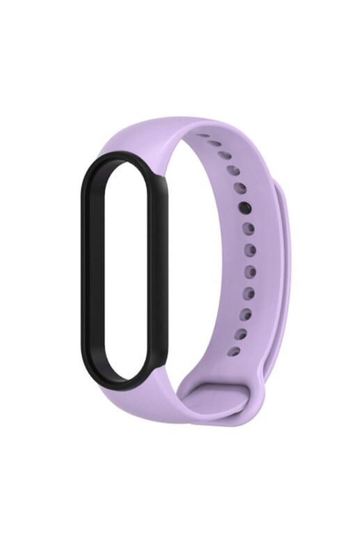 Xiaomi Mi Band 6 Si̇li̇kon İki̇ Renkli̇ Mor-Si̇yah Saat Aksesuari-Xiaomi Kktc