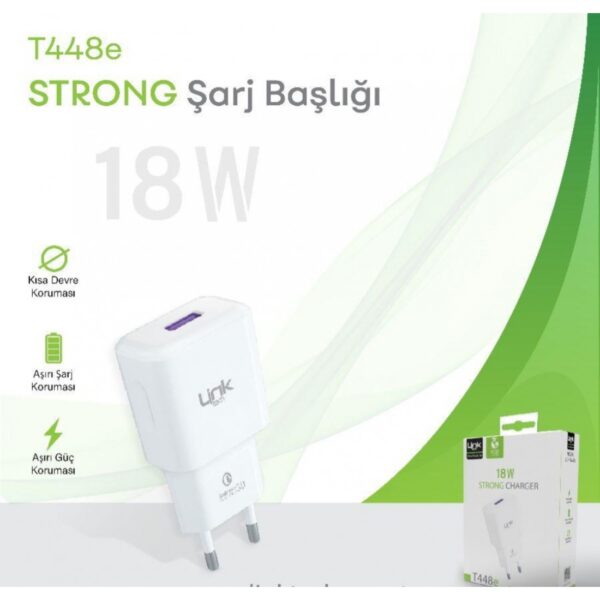Linktech T448 Strong Çevre Dostu 18W Hizli Şarj Aleti̇ - Görsel 2