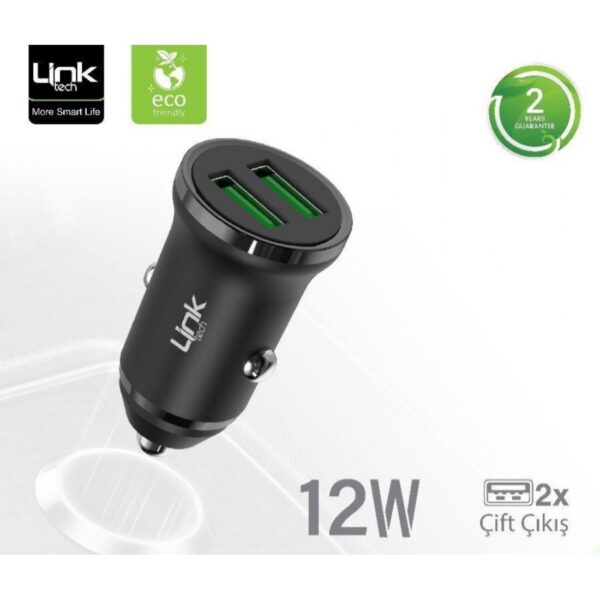 Linktech C481 Çevre Dostu 12W Mikro Usb Kablolu Araç Şarj Aleti - Görsel 2