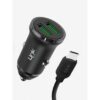 Linktech c483 çevre dostu 12w tip-c kablolu araç şarj aleti