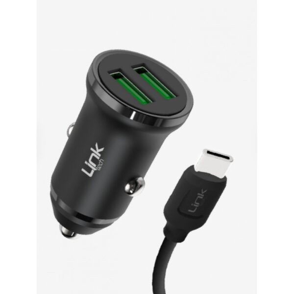 Linktech C483 Çevre Dostu 12W Tip-C Kablolu Araç Şarj Aleti - Görsel 1