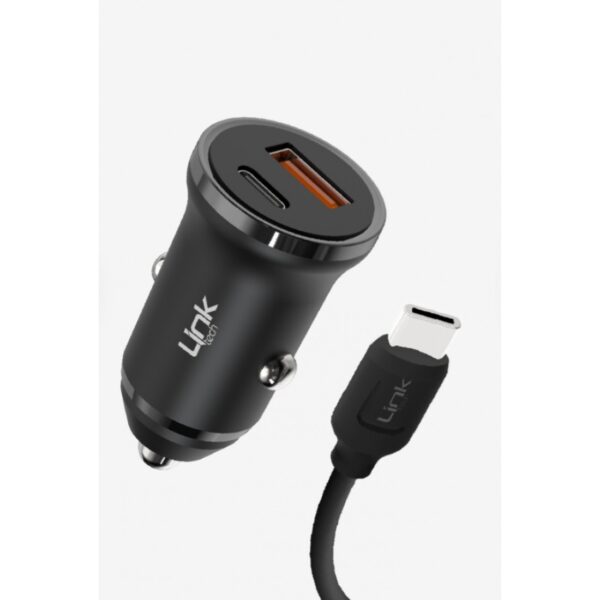 Linktech C486 Çevre Dostu Dual Pd 20W Usb-C Kablolu Araç Şarj Aleti - Görsel 2