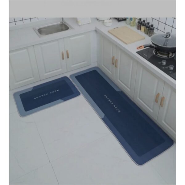2’Li Set Su Emici Kaymaz Tabanlı Mutfak Ve Banyo Paspası (60×40 Ve 120X40) - Görsel 5