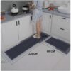 2’li set su emici kaymaz tabanlı mutfak ve banyo paspası (60×40 ve 120x40) - Görsel 2