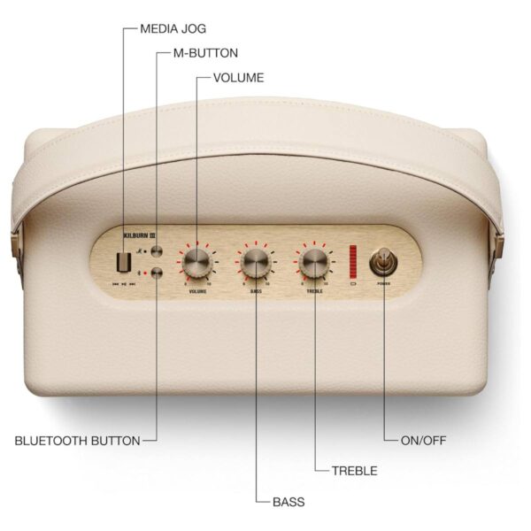 Marshall 1007973 Kilburn Iii Bluetooth Hoparlör, Krem - Görsel 4