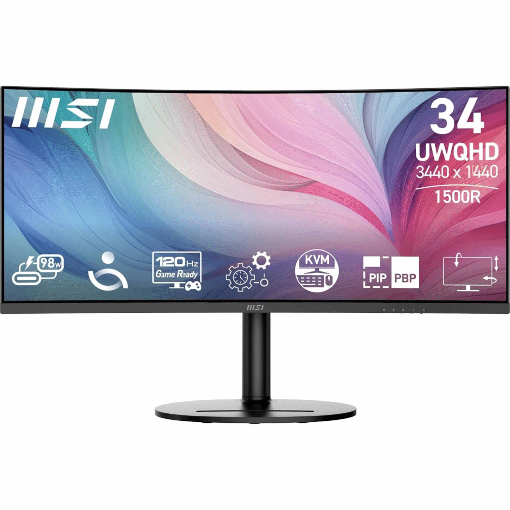 Msi 34" Modern Md342Cqp Curved 1500R Va 1Ms 120Hz Uwqhd Siyah KKTC