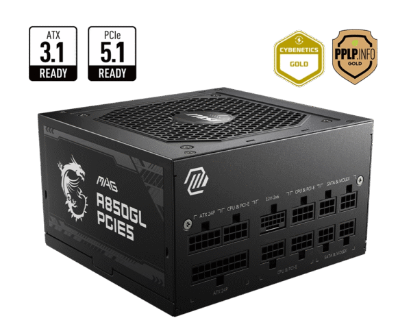Power Supply Msi Mag A850Gl 850W 80+ Gold Full Modular Kktc