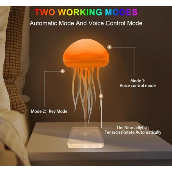 Jellyfish Rgb Gece Lambası - Görsel 6
