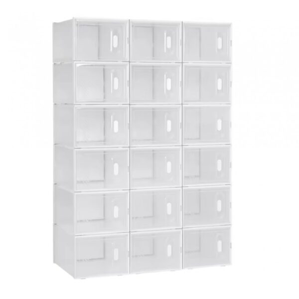 6Lı Şeffaf Plastik Ayakkabılık - Görsel 4