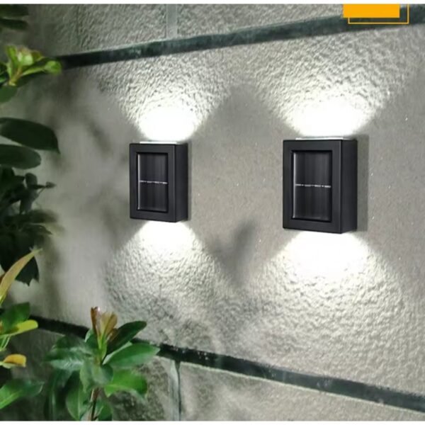 2’Li Paket Solar Led Çift Yönlü Duvar Lambası - Görsel 2