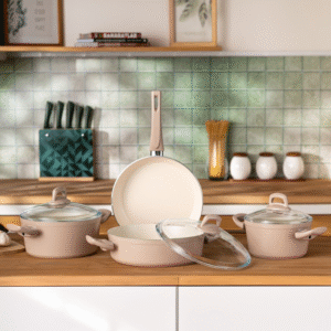 Emsan Crystal Tencere Seti 7 Parça ,rose