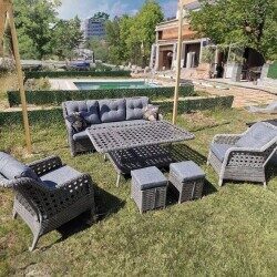 Heniver Alaska 3'Lü Oturma Grubu Koruma Örtüsü - Orkide