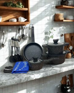 Queen Time 15 Parça Granit Tencere Seti