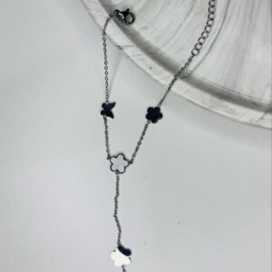 Çelik Silver Şahmeran Bileklik | Çiçek ve Yonca Detaylı Zarif Tasarım - GildoraAccessories