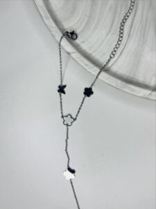 Çelik Silver Şahmeran Bileklik | Çiçek Ve Yonca Detaylı Zarif Tasarım