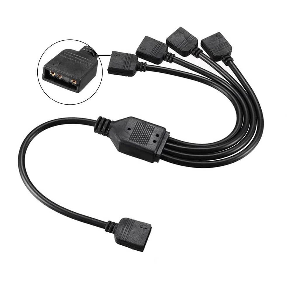 5V 3Pin Argb Led Splıter Kablosu (1 Dişi - 4 Dişi) KKTC