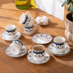 Emsan Ethnıc Mıx New Bone 6 Kişili, Mavi