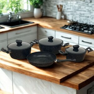 Queen Time 7 Parça Granit Tencere Seti - Diğer