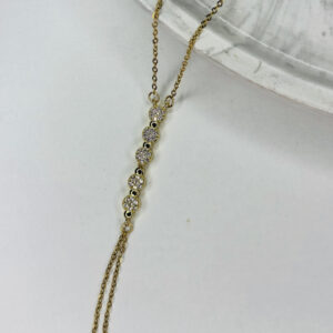 Çelik Yuvarlak Taş Detaylı Gold Şahmeran Bilezik | Işıltılı Ve Zarif Tasarım