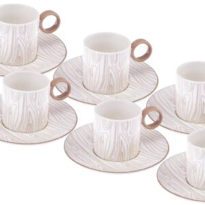 İstanbul Porselen Ayda 6'lı Kahve, Beyaz