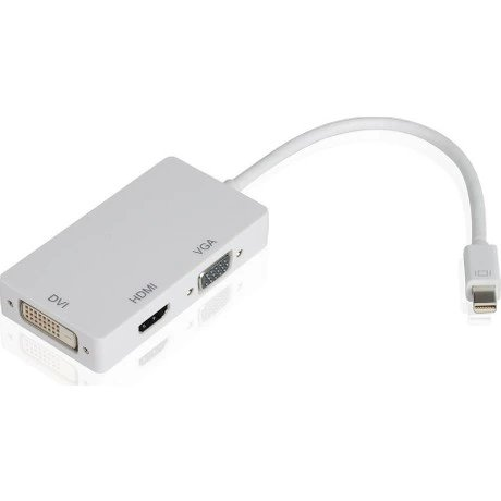 Adaptor Mını Dısplay Port To Hdmı Dvı Vga Adaptor Beyaz KKTC