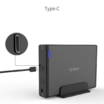 Aksesuar External Hdd Kutusu Orico 3.5" Type C Aleminyum Kasa