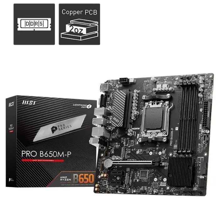 Anakart Msi Pro B650M-P Ddr5 M.2 Am5 Kktc Anakart Msi Pro B650M-P Ddr5 M.2 Am5 Kktc