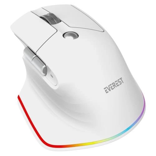 Everest-Smw-178-Handy-2In1-Bluetooth-2.4Ghz-4000-Dpi-Rgb-Mouse-Beyaz-Kktc-1 Everest Smw-178 Handy 2In1 Bluetooth+ 2.4Ghz 4000 Dpi Rgb Mouse Beyaz - Görsel 2