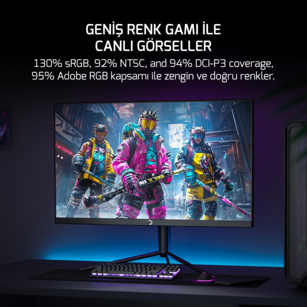 Gamepower Lucid S60 27'' 0.5Ms 540Hz Flat Fast Ips Fhd Rgb Pivot Speak - Görsel 4