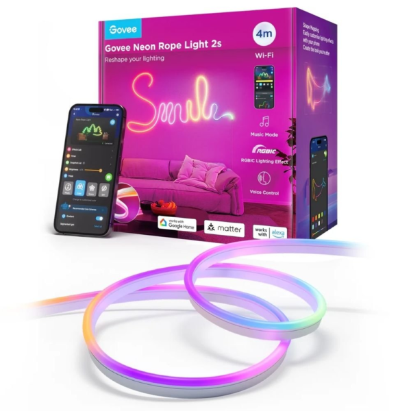 Govee Neon Rope Light 2 Led Işık Beyaz 4M - H61D4-W Kktc