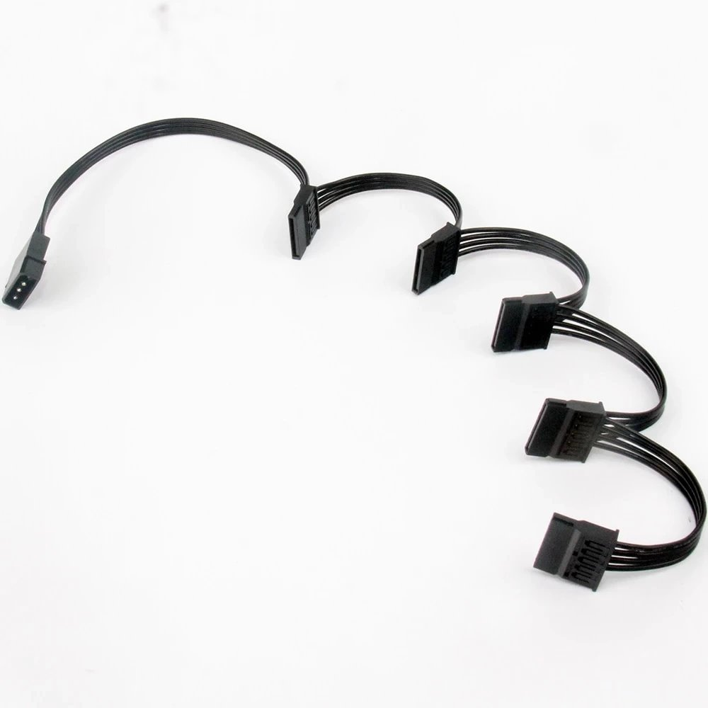 Kablo Molex Power To 5 Sata - 15 Pin Hdd Power Dönüştürücü KKTC