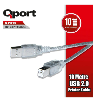 Kablo Qport Q-Pr10 2.0 10Mt Yazıcı Kablosu KKTC