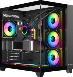 Kasa Gamepower Warcry Topglass 4X12Cm Fan Argb 750W Power  Si̇yah