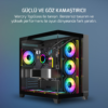 Kasa Gamepower Warcry Topglass 650W+ Psu 4Xargb Temperli Cam Atx Siyah - Görsel 3