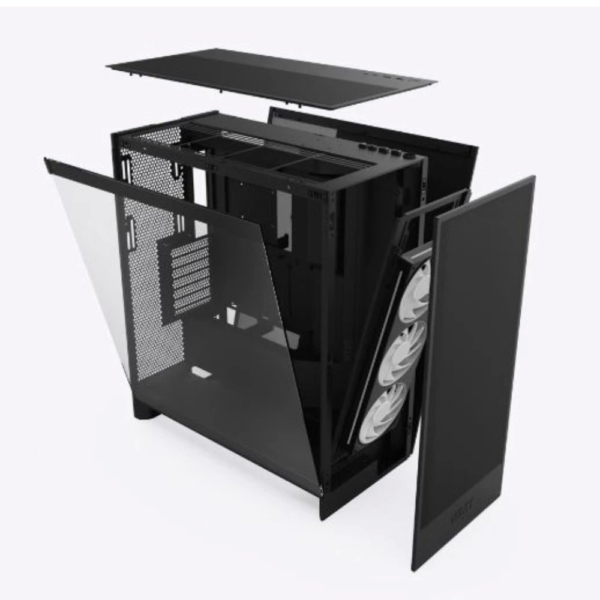 Kasa Nzxt H7 Flow(2024) Black Rgb Tempered Glass Usb 3.2 Atx Mid Tower - Görsel 6