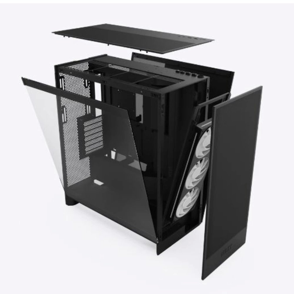 Kasa-Nzxt-H7-Flow2024-Black-Rgb-Tempered-Glass-Usb-3.2-Atx-Mid-Tower-Kktc-5 Kasa Nzxt H7 Flow(2024) Black Rgb Tempered Glass Usb 3.2 Atx Mid Tower - Görsel 6