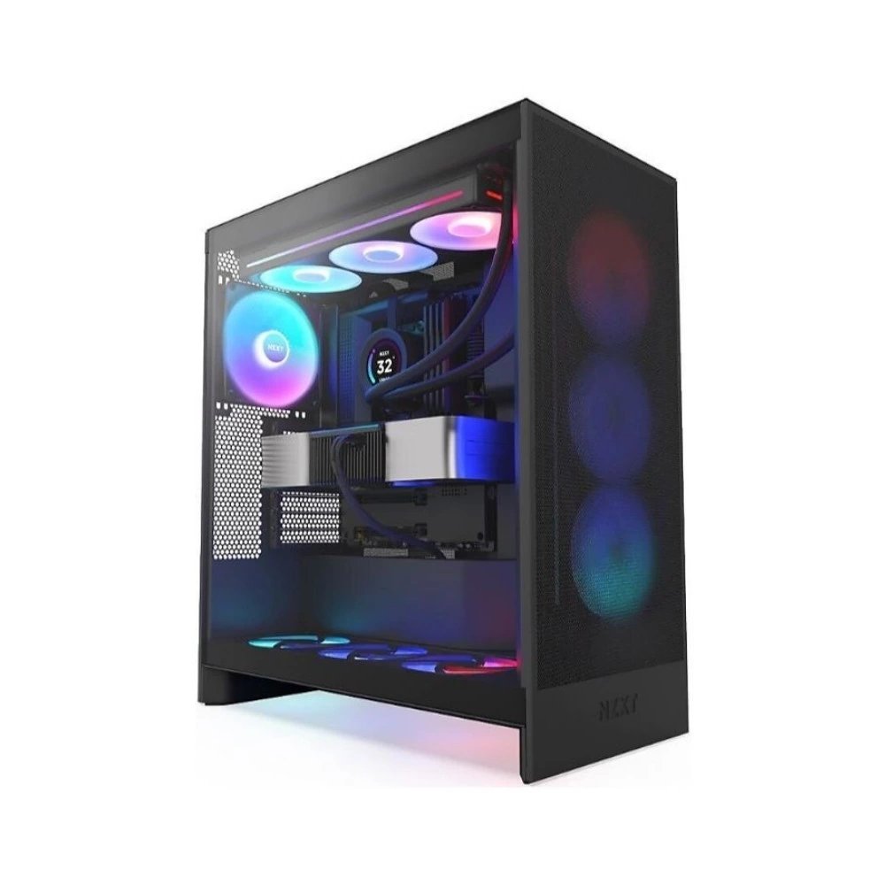 Kasa Nzxt H7 Flow(2024) Black Rgb Tempered Glass Usb 3.2 Atx Mid Tower Kktc Kasa Nzxt H7 Flow(2024) Black Rgb Tempered Glass Usb 3.2 Atx Mid Tower Kktc