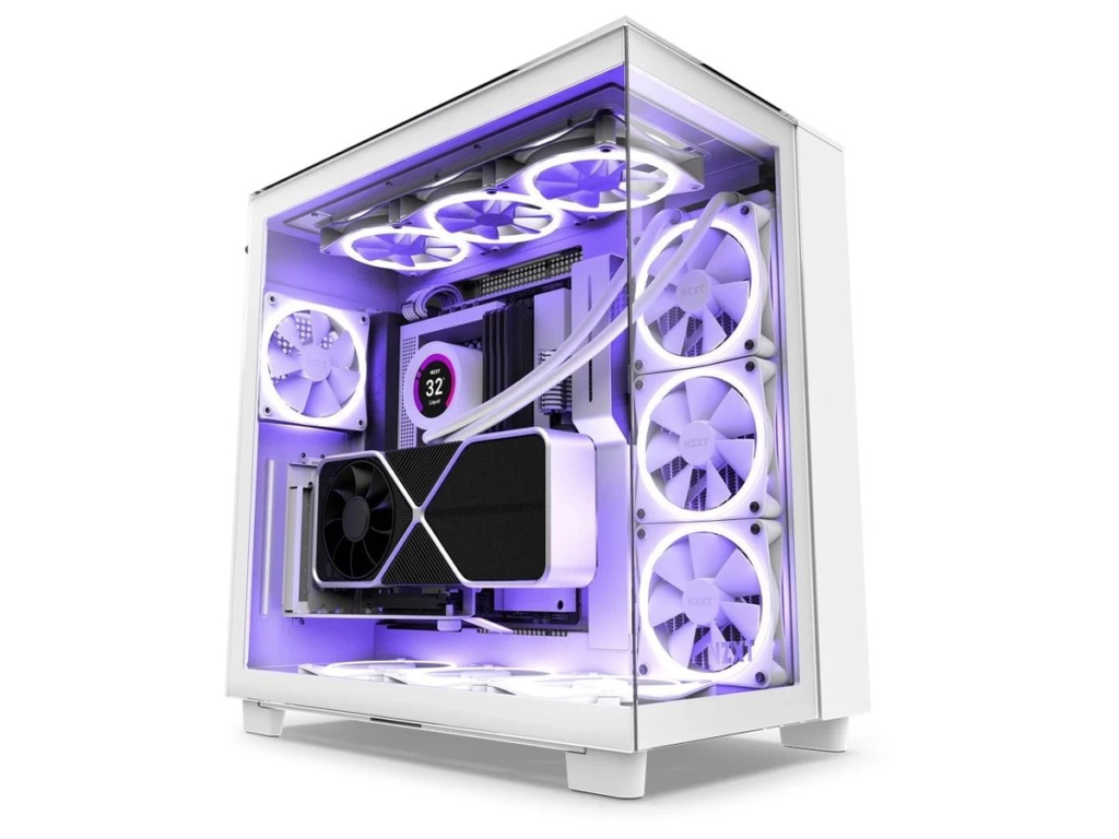 Kasa Nzxt H9 Elite White Rgb Tempered Glass Usb 3.2 Atx Mid Tower KKTC