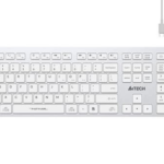 Klavye A4Tech Fbx50C Beyaz Bluetooth+2.4G Fn-Mm-Şarjlı Tr Layout