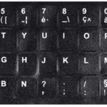 Klavye Etiketi Fransızca French Sticker Kktc