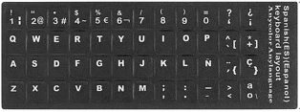 Klavye Etiketi İspanyolca Spanish Sticker Kktc