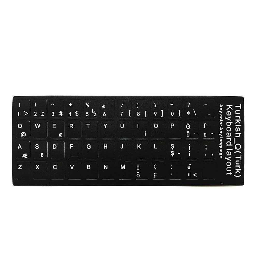 Klavye Etiketi Türkçe Turkish Sticker KKTC