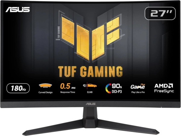 Monitör Asus Tuf Gaming 27&Amp;Quot; Vg27Wq3B 180Hz 0.5Ms 2K Qhd Curved Kktc