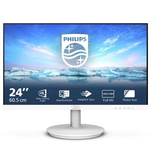 Monitor Philips 23.8″ 241V8Aw/01 Ips Fhd 75Hz Hdmi Beyaz Hoparlör